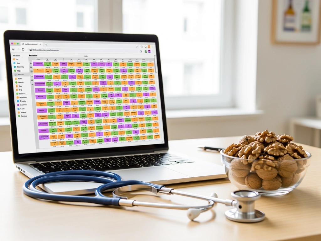 Professional nutrition consultation setup